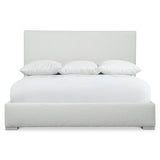 Solaria White/Cream Panel King Bed (82" W) - Ornate Home