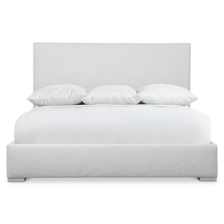 Solaria White/Cream Panel King Bed (82" W) - Ornate Home