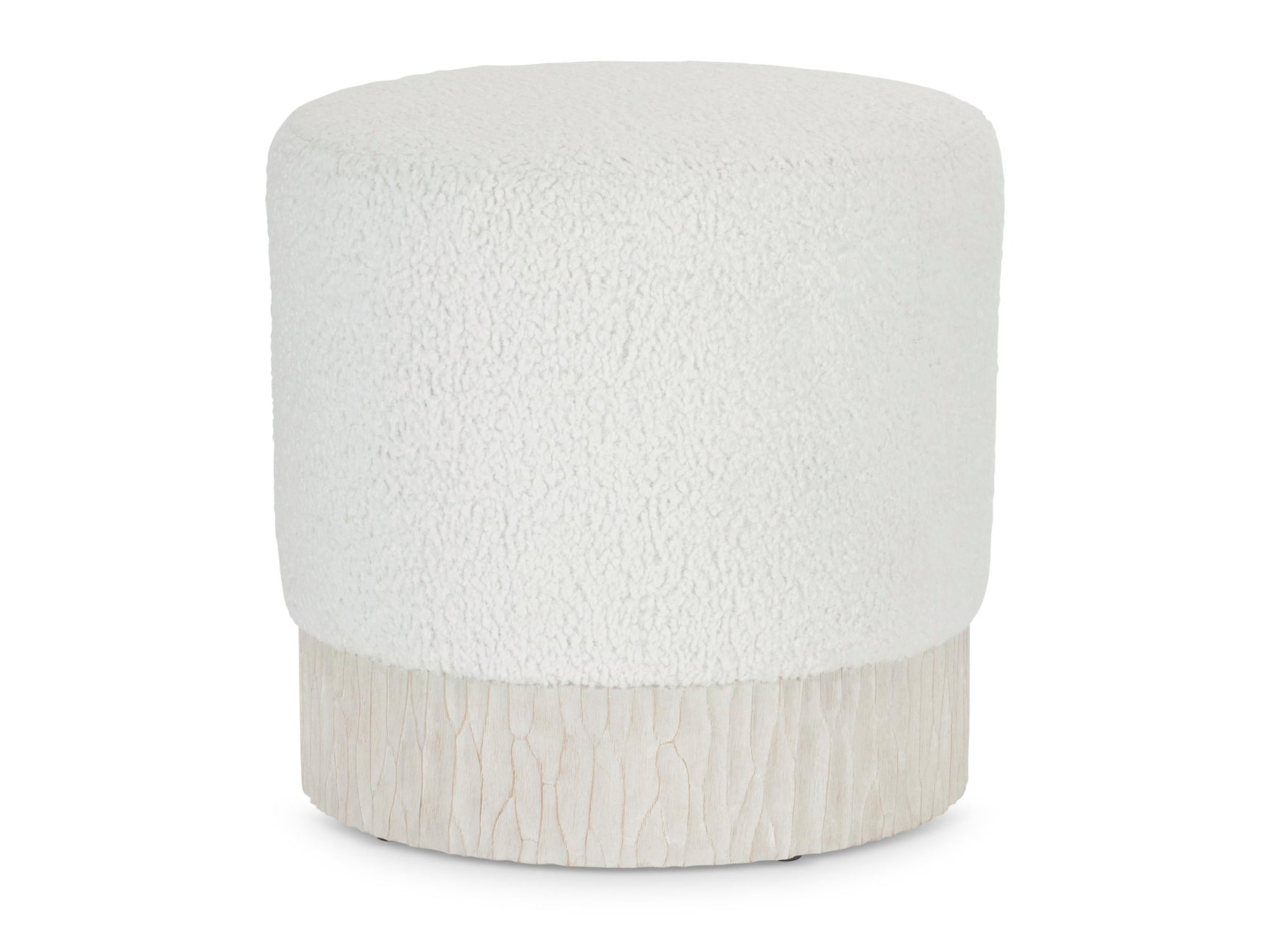 Solaria White/Cream/Weathered Bone Ottoman - Ornate Home