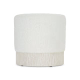 Solaria White/Cream/Weathered Bone Ottoman - Ornate Home