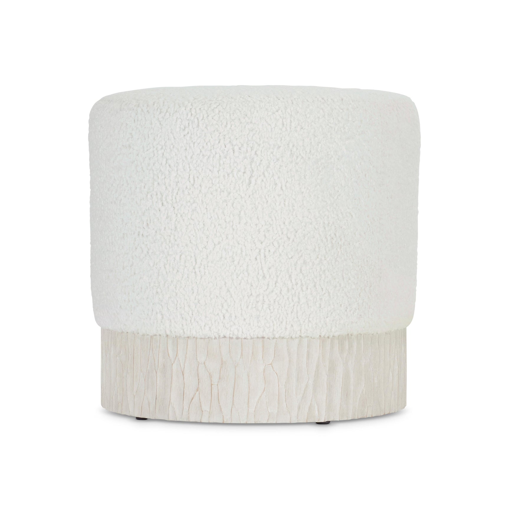 Solaria White/Cream/Weathered Bone Ottoman - Ornate Home