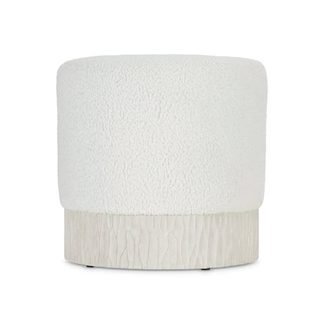 Solaria White/Cream/Weathered Bone Ottoman - Ornate Home