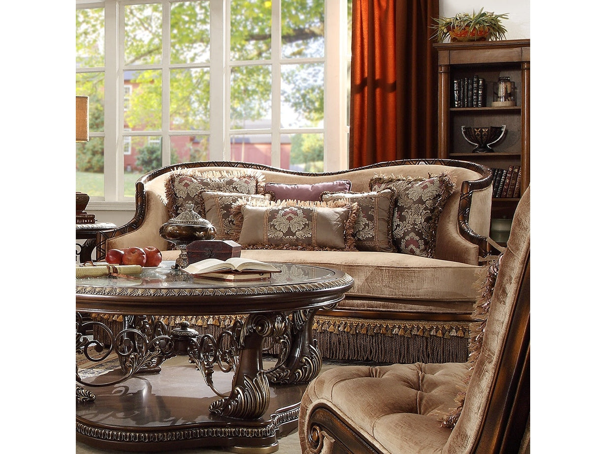 Solaris Antique Brown Loveseat  / HD-1631 - Ornate Home