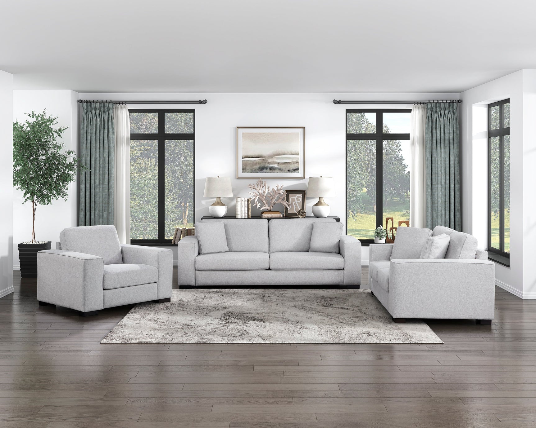 Solaris Gray Loveseat - Ornate Home