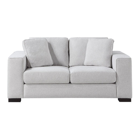 Solaris Gray Loveseat - Ornate Home
