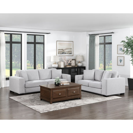 Solaris Gray Loveseat - Ornate Home