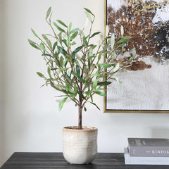 Solea Olive Brown/Green Accent & Textured Vase - Ornate Home
