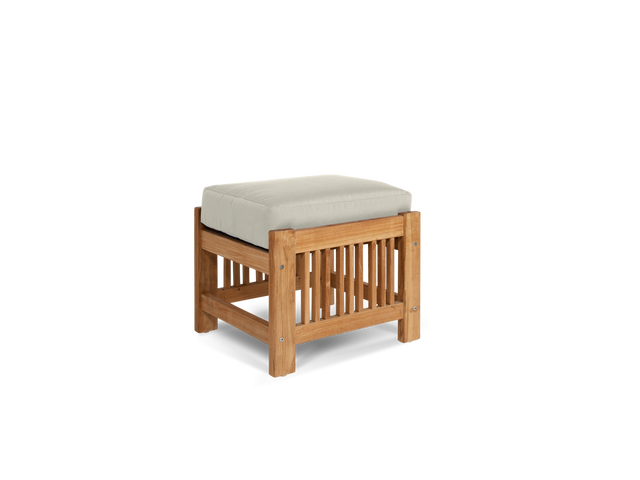 Soleil 2-piece Teak Charcoal Outdoor Lounge Set with Sunbrella® Cushion - Ornate Home