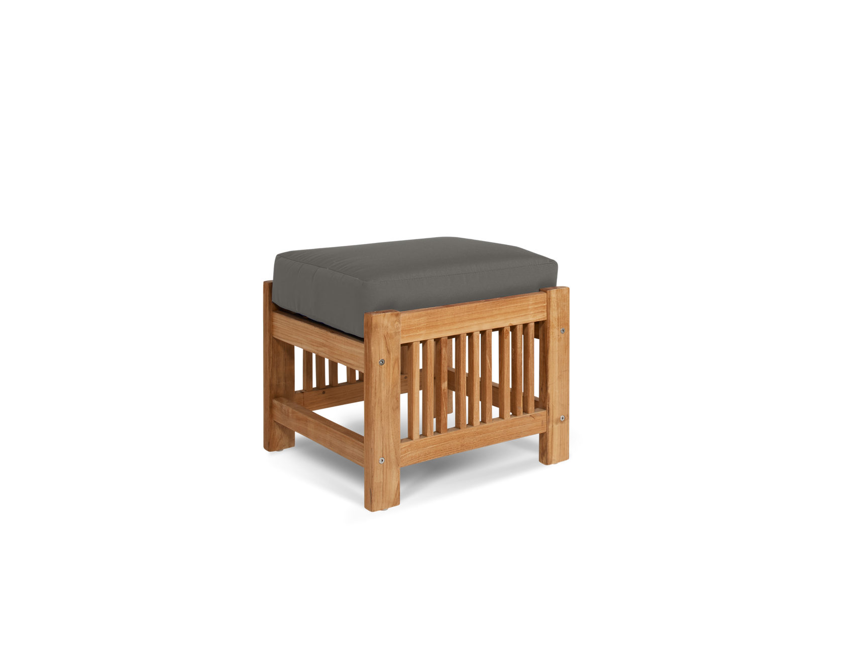 Soleil 2-piece Teak Charcoal Outdoor Lounge Set with Sunbrella® Cushion - Ornate Home