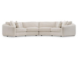 Soleil Beige/Tan 2-Piece Fabric Sectional - Ornate Home