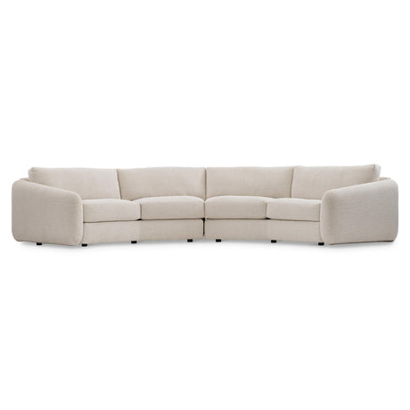 Soleil Beige/Tan 2-Piece Fabric Sectional - Ornate Home