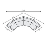 Soleil Beige/Tan 2-Piece Fabric Sectional - Ornate Home