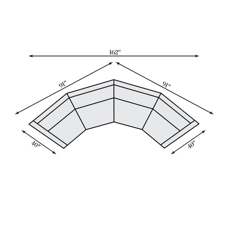 Soleil Beige/Tan 2-Piece Fabric Sectional - Ornate Home