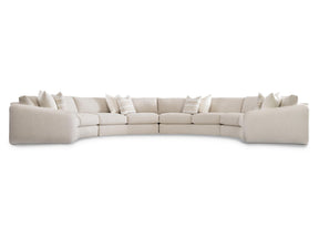 Soleil Beige/Tan 4-Piece Fabric Sectional (Double Armless) - Ornate Home