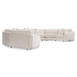 Soleil Beige/Tan 4-Piece Fabric Sectional (Double Armless) - Ornate Home