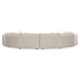 Soleil Beige/Tan 4-Piece Fabric Sectional (Double Armless) - Ornate Home