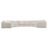 Soleil Beige/Tan 4-Piece Fabric Sectional (Double Armless) - Ornate Home