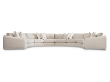 Soleil Beige/Tan 4-Piece Fabric Sectional - Ornate Home