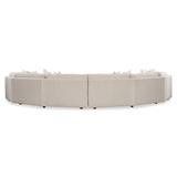 Soleil Beige/Tan 4-Piece Fabric Sectional - Ornate Home