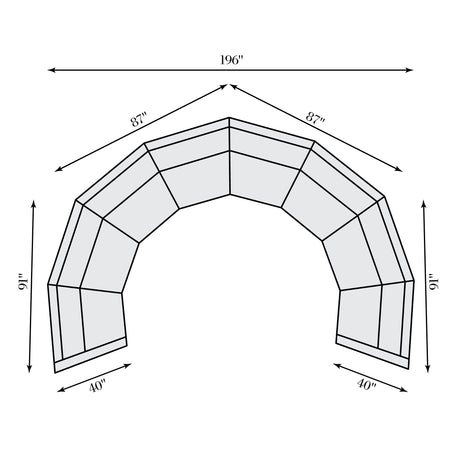 Soleil Beige/Tan Fabric Sectional - Ornate Home