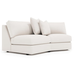Soleil Gray Armless Loveseat - Ornate Home