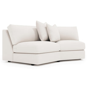 Soleil Gray Armless Loveseat - Ornate Home