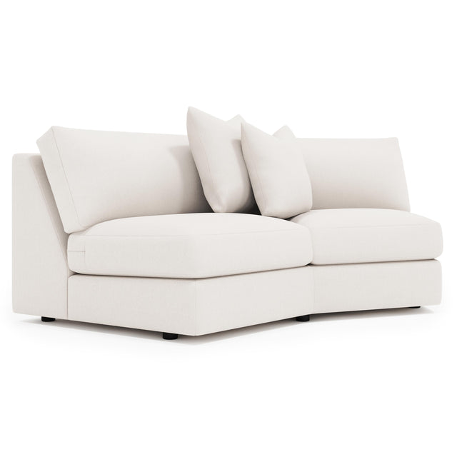 Soleil Gray Armless Loveseat - Ornate Home