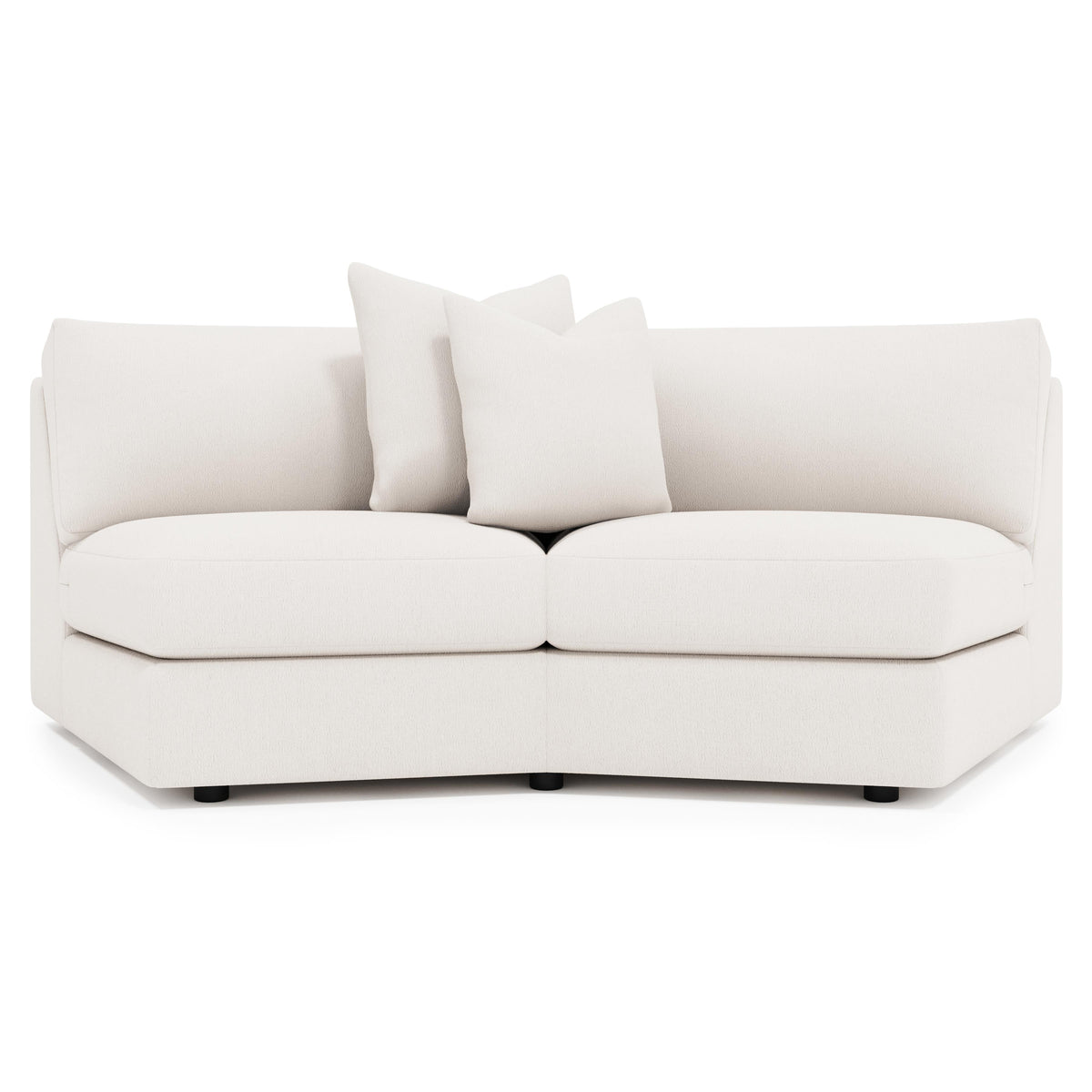 Soleil Gray Armless Loveseat - Ornate Home