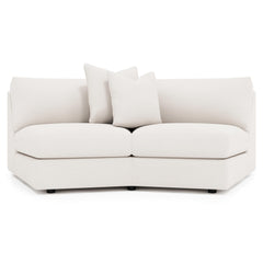 Soleil Gray Armless Loveseat - Ornate Home
