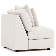 Soleil Gray Armless Loveseat - Ornate Home