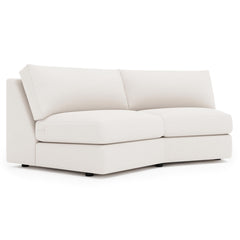 Soleil Gray Armless Loveseat Without Pillows - Ornate Home