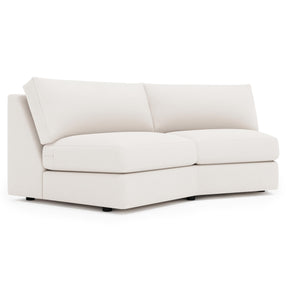 Soleil Gray Armless Loveseat Without Pillows - Ornate Home
