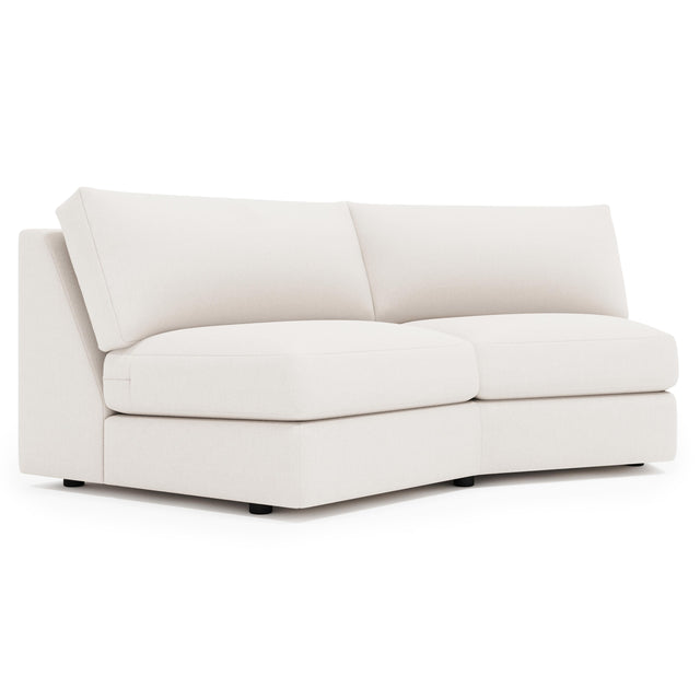Soleil Gray Armless Loveseat Without Pillows - Ornate Home
