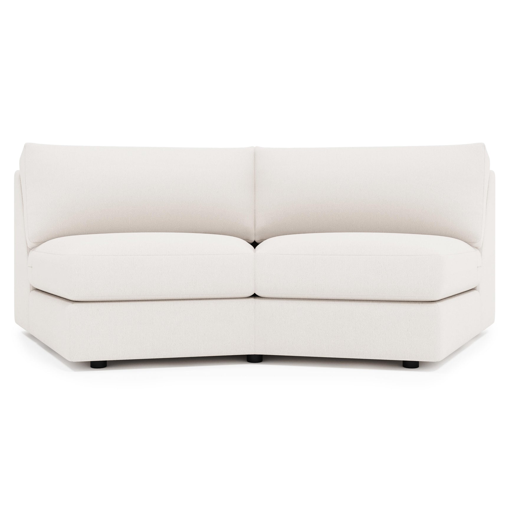 Soleil Gray Armless Loveseat Without Pillows - Ornate Home