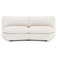 Soleil Gray Armless Loveseat Without Pillows - Ornate Home