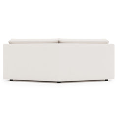 Soleil Gray Armless Loveseat Without Pillows - Ornate Home