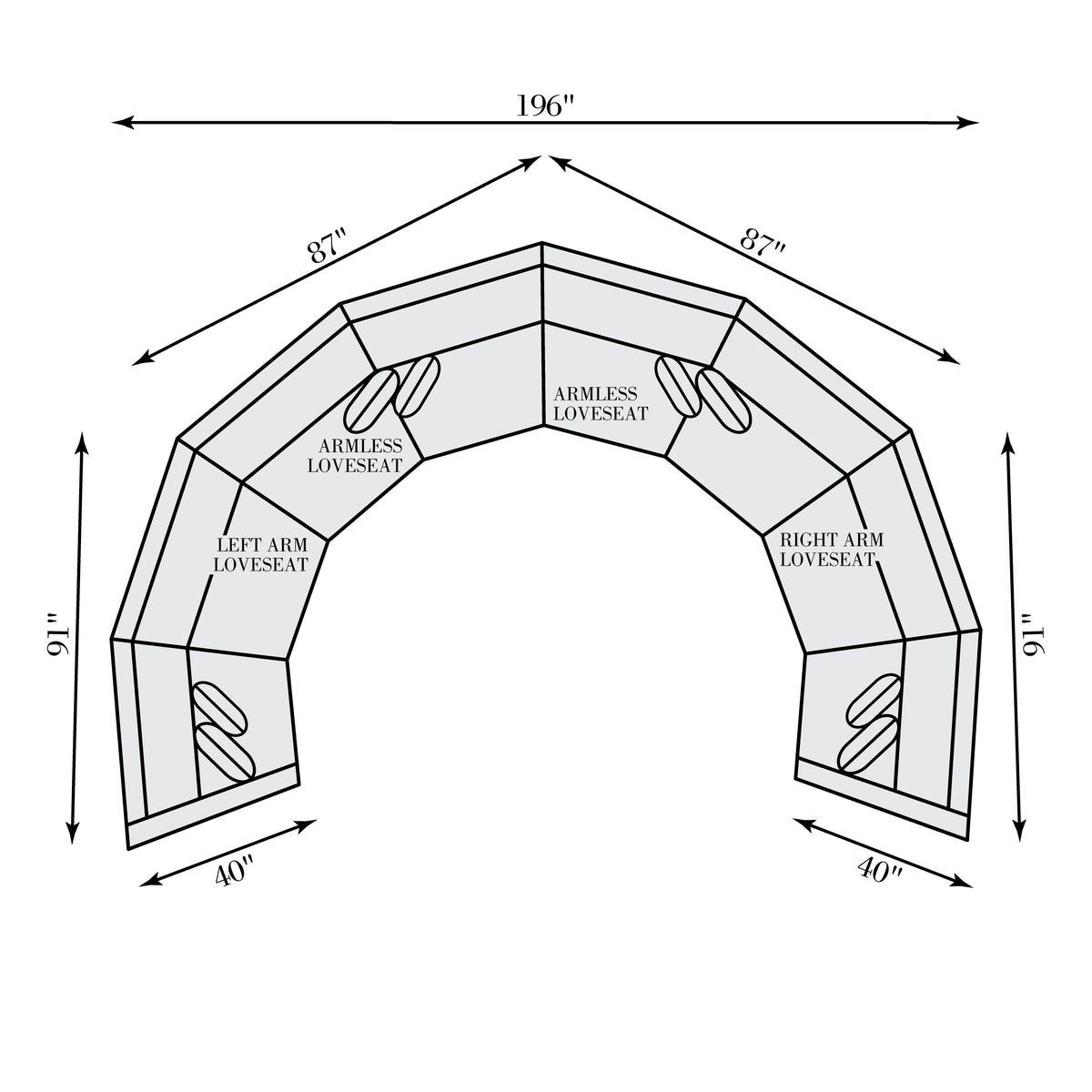 Soleil Gray Sectional - Ornate Home