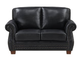 Solessa Black Loveseat - Ornate Home