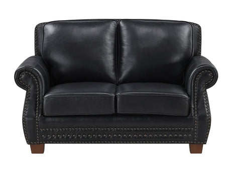 Solessa Black Loveseat - Ornate Home