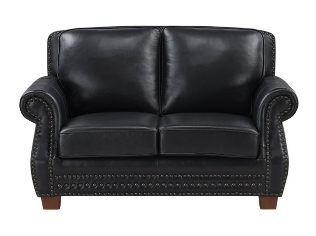 Solessa Black Loveseat - Ornate Home