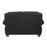 Solessa Black Loveseat - Ornate Home