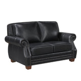 Solessa Black Loveseat - Ornate Home