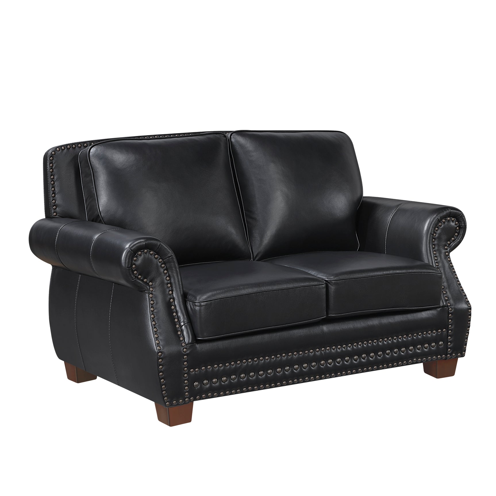 Solessa Black Loveseat - Ornate Home