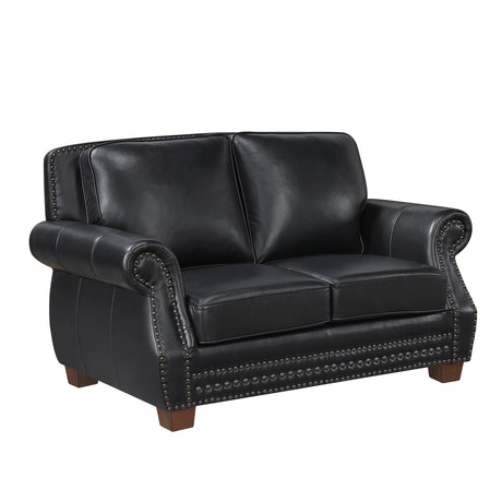 Solessa Black Loveseat - Ornate Home