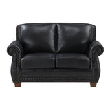 Solessa Black Loveseat - Ornate Home