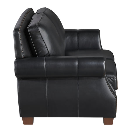 Solessa Black Loveseat - Ornate Home