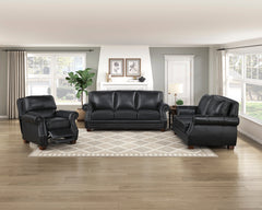 Solessa Black Loveseat - Ornate Home