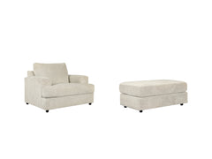 Soletren Stone Chair and Ottoman - Ornate Home