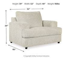 Soletren Stone Chair and Ottoman - Ornate Home