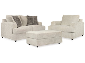 Soletren Stone Loveseat, Oversized Chair and Ottoman (Online Special Price) - Ornate Home